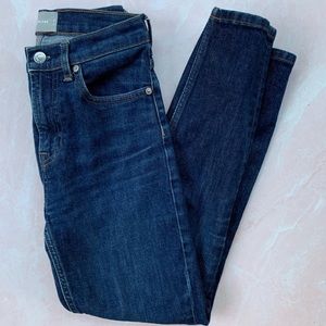 Everlane High Rise Dark Wash Skinny Jeans